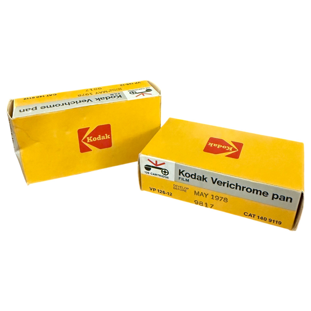 Lot of 2 Kodak VP 126-12 Verichrome Pan Film Cartridges EXPIRED May 1978 Sealed